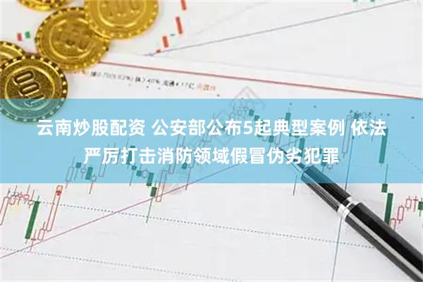 云南炒股配资 公安部公布5起典型案例 依法严厉打击消防领域假冒伪劣犯罪